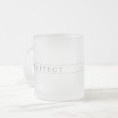 ARCHITECT Mattiertes Glas Tasse / Schwarz (Vorderseite Links)