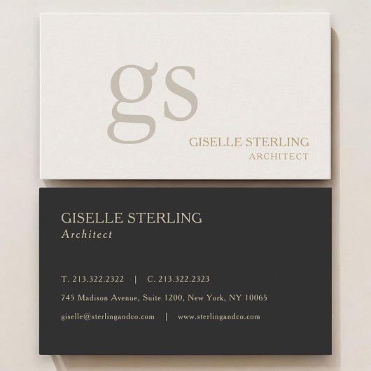Architect Monogram Professional Visitenkarte