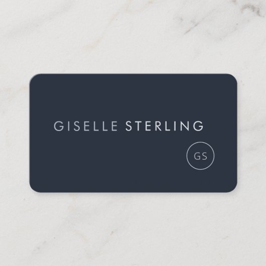 Architect Navy Blue Professional Visitenkarte (Vorderseite)