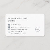 Architect Navy Blue Professional Visitenkarte (Rückseite)