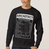 Architect Nutrition Facts Sarcastic Graphic Sweatshirt (Vorderseite)