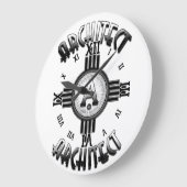 Architect Retro - Architekturmesse Große Wanduhr (Winkel)