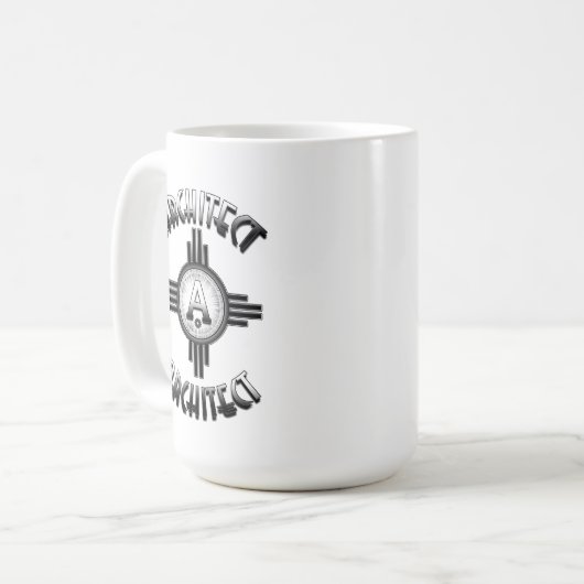 Architect Retro - Architekturmesse Kaffeetasse (Vorderseite Links)