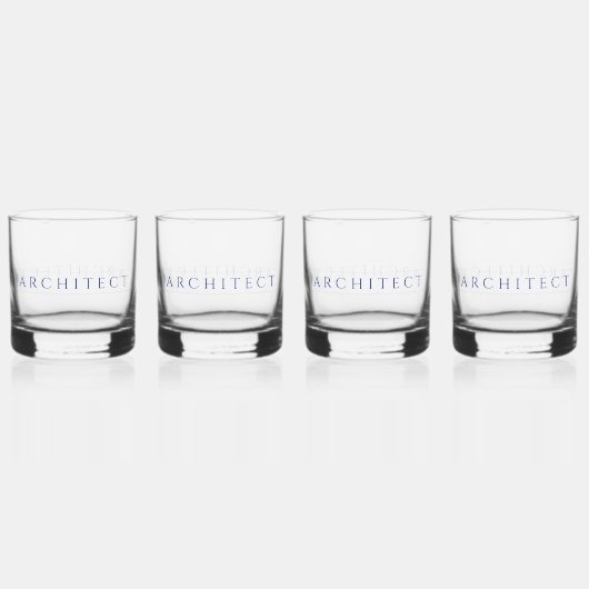 ARCHITECT Rocks Glass Trinkbehälter Set / Marine Whiskyglas (Hinten)