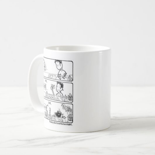 Architect Student Hard Life Cup Kaffeetasse (Vorderseite Links)