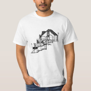 Architect T - Shirt - Blueprint Design T-Shirt