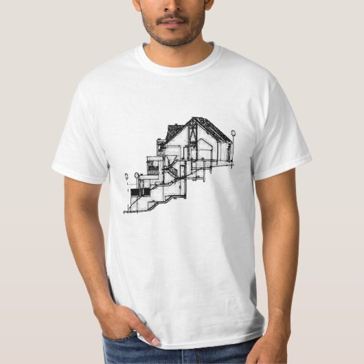 Architect T - Shirt - Blueprint Design T-Shirt (Vorderseite)