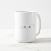 ARCHITECT Tall Weiße Tasse / Grau (VorderseiteRechts)