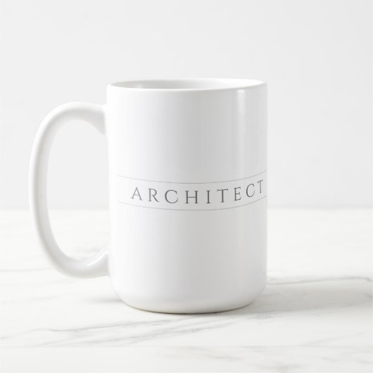 ARCHITECT Tall Weiße Tasse / Grau (Links)