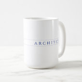 ARCHITECT Tallorweiße Tasse / Navy Blue (VorderseiteRechts)