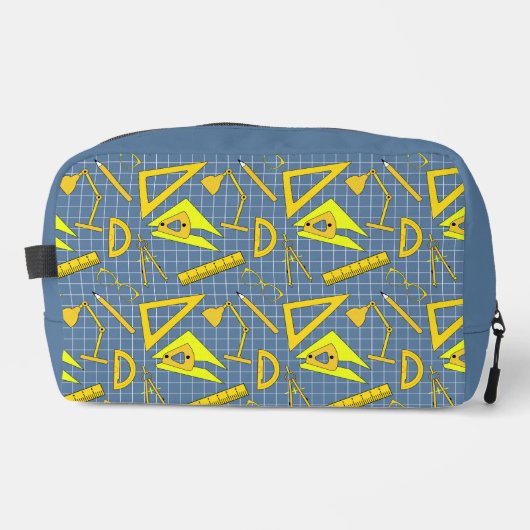 Architect Tools Patterned Monogram Waschbeutel (Vorderseite)