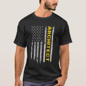 Architect US Flag For An Architect Architectur T-Shirt (Vorderseite)