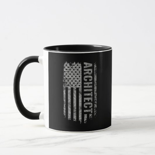Architect USA Flag Distressed design Tasse (Links)