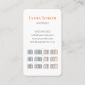 Architector Business Card mit Blueprints Visitenkarte (Vorderseite)