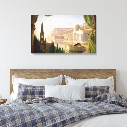 Architect's Dream (von Thomas Cole) Leinwanddruck (Insitu (Schlafzimmer))