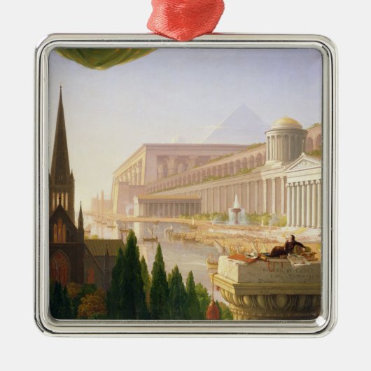 Architect's Dream (von Thomas Cole) Ornament Aus Metall (Vorne)