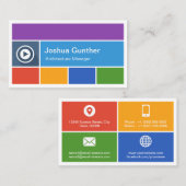 Architectur-Manager - Moderner Stil für die flache Visitenkarte (Vorne/Hinten)