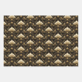 Architectural Art Deco | Black Gold Luxe Geschenkpapier Set (Vorderseite 2)