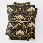Architectural Art Deco | Black Gold Luxe Geschenkpapier Set (Beispiel)