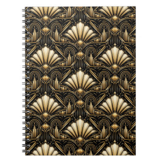 Architectural Art Deco | Classic Black Gold Notizblock