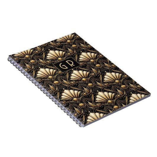 Architectural Art Deco | Custom Initials Notizblock (Rechte Seite)