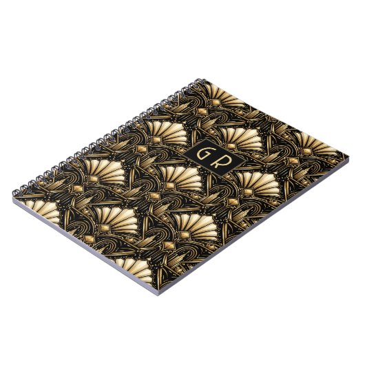 Architectural Art Deco | Custom Initials Notizblock (Linke Seite)