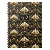 Architectural Art Deco | Custom Initials Notizblock (Vorderseite)