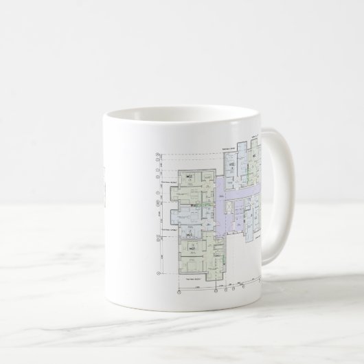 Architectural Blueprint Kaffeetasse (VorderseiteRechts)