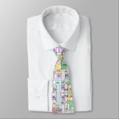 Architectural Blueprint Pattern Men's Neck Tie Krawatte (Gebunden)