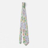 Architectural Blueprint Pattern Men's Neck Tie Krawatte (Rückseite)