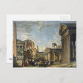 Architectural Capriccio by Giovanni Paolo Panini Postkarte (Vorne/Hinten)