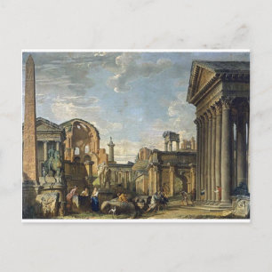 Architectural Capriccio by Giovanni Paolo Panini Postkarte