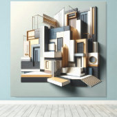 Architectural Facade Abstraction Leinwanddruck (Insitu (Holzboden))