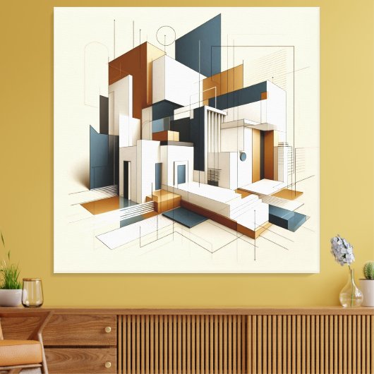 Architectural Form Study Leinwanddruck (Insitu (Wohnzimmer))