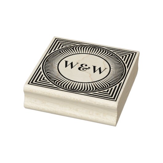 Architectural Geometric Monogram Art Stamp Gummistempel (Stempel)