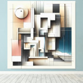 Architectural Geometry Construct Leinwanddruck (Insitu (Holzboden))