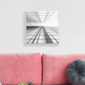 architectural grid perspective, 3D wireframe art,  Leinwanddruck (Insitu (Wohnzimmer))