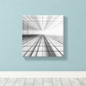 architectural grid perspective, 3D wireframe art,  Leinwanddruck (Insitu (Holzboden))