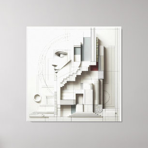 Architectural Labyrinth Profile Leinwanddruck