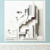 Architectural Labyrinth Profile Leinwanddruck (Insitu (Holzboden))