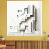 Architectural Labyrinth Profile Leinwanddruck (Insitu (Wohnzimmer))