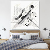 Architectural Line Matrix Leinwanddruck (Insitu (Schlafzimmer))