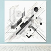 Architectural Line Matrix Leinwanddruck (Insitu (Holzboden))