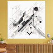 Architectural Line Matrix Leinwanddruck (Insitu (Wohnzimmer))