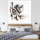 Architectural Line Profile Leinwanddruck (Insitu (Schlafzimmer))