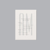 Architectural Minimal Monogram RSVP Karte