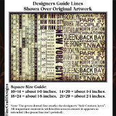 Architectural New York Typography FB4 Decoupage Seidenpapier