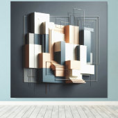 Architectural Relief Structure Leinwanddruck (Insitu (Holzboden))
