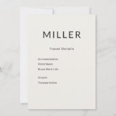 Architectural Save the Date Travel Card (Rückseite)