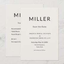 Architectural Save the Date Travel Card